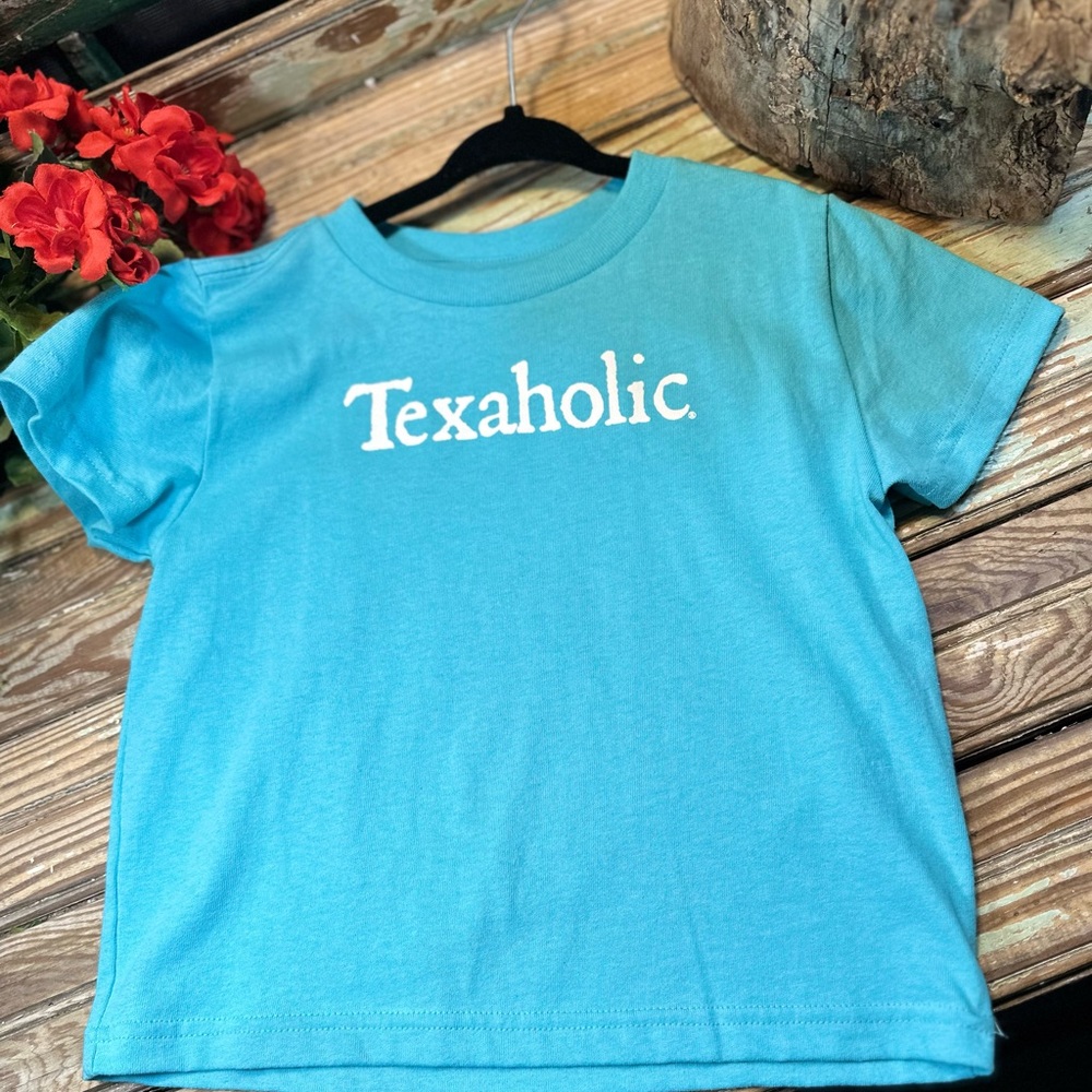 Texaholic Kids Blue Size 4 TShirt, Waylon, Willie, King George, Texas  New